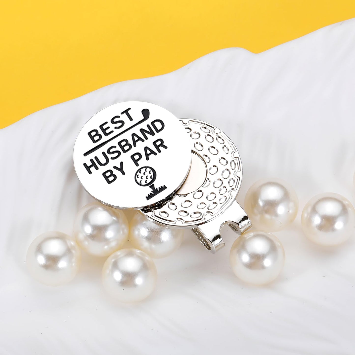 TI-EDC for Him Golf Gifts for Men Golf Ball Marker Fathers Day for Men Husband Father Gifts from Wife 11 Year Anniversary Steel Gifts for Him Wedding Engagement Gifts for Groom