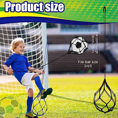 Windyun 12 Pcs Soccer Kick Trainer with Rebound Net - Black, Solo Practice Equipment