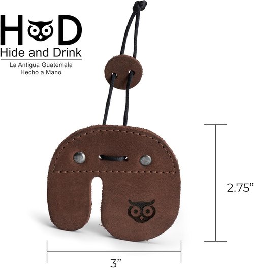 Hide & Drink Archery Finger Tab - Full Grain Leather Protector for Recurve Bows | Ideal Shooting Practice Gear