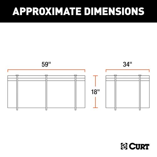 CURT 18221 Extended Roof Rack Cargo Bag Black