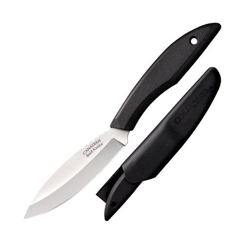 Cold Steel Canadian Belt 4" German 4116 Stainless Steel Fixed Blade Drop Point Outdoor Hunting Utility Knife, 4.5" High Impact Polypropylene Handle, Durable Secure-Ex Sheath Included