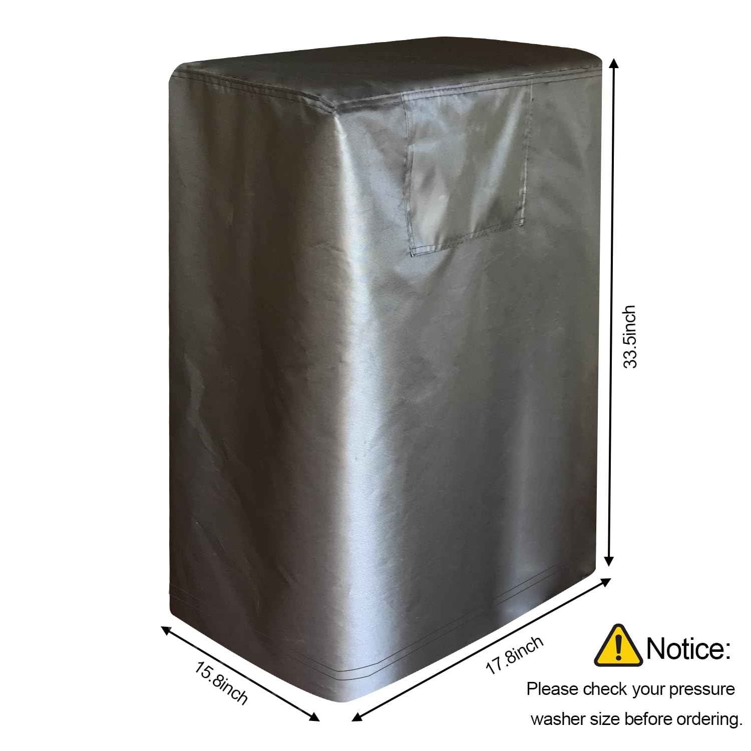 Pressure Washer Cover, Waterproof& Dustproof Cover for Smart Electric Gas Washer Machine, Protective Outdoor Hood for Electric High Pressure Cleaner (17.8x15.8x33.5in)