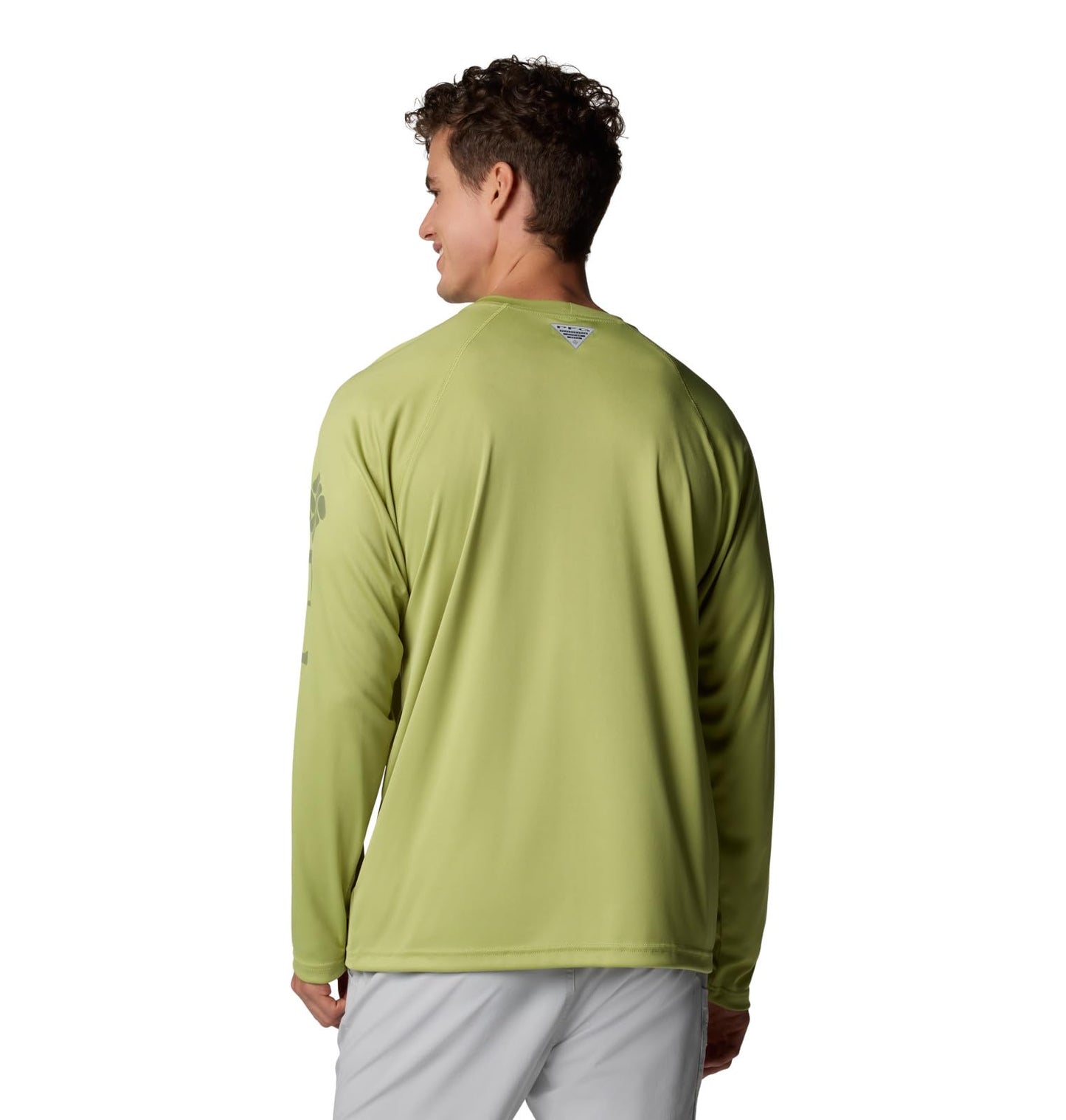 Columbia Men's PFG Terminal Tackle Long Sleeve Fishing Shirt, Pear/Cypress Logo, XX-Large