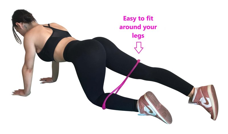 Sargoby Fitness Easy to use Booty Resistance Band with Workout Guide