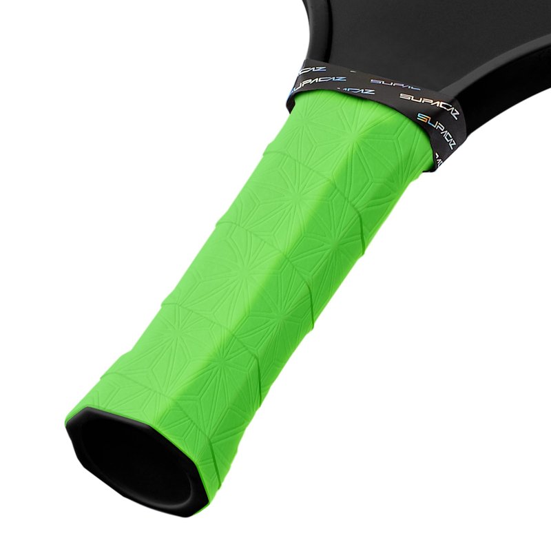 Supacaz SupaSuave Neon Green Pickleball Overgrip - Tacky Pickleball Paddle Grip Tape Wrap - Pickle Ball Anti-Sweat Overwrap - 3pk