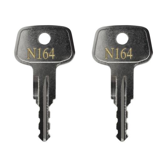 VIDABTE N164 Car Rack Keys,Thule Car Rack Replacement Key for Yakima and Ski,Roof,Cargo Box,Crossbars and Carrier Racks-Codes N164 [2 pcs]