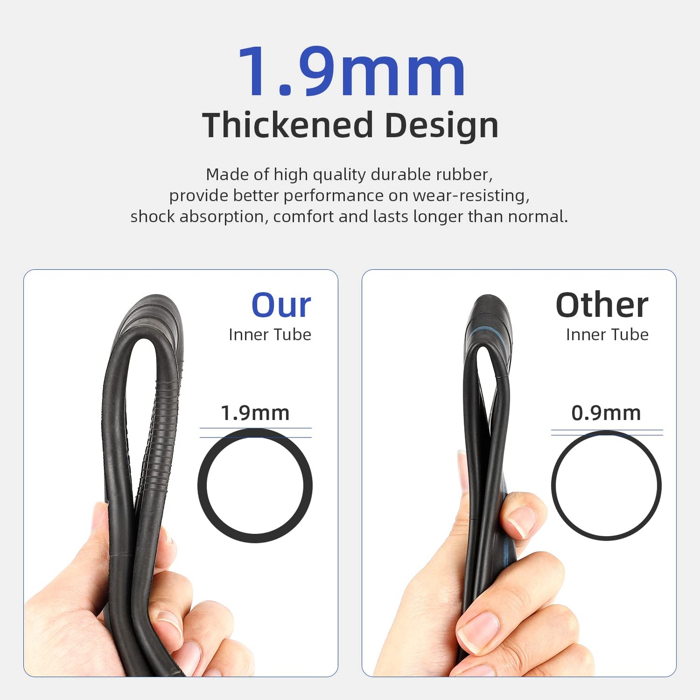 ulip 60/70-6.5 Scooter Tires with Inner Tube Pneumatic 10 Inch Tire Replacement Straight Vavle for Ninebot Max G30 G30D G30LP (2 Tires and 2 inner tubes)