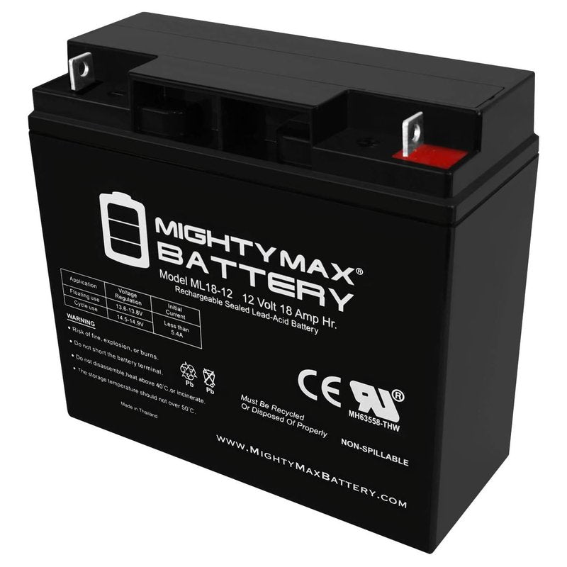 Mighty Max Battery 12V 18AH Sealed Lead Acid Battery Replacement For FM12180