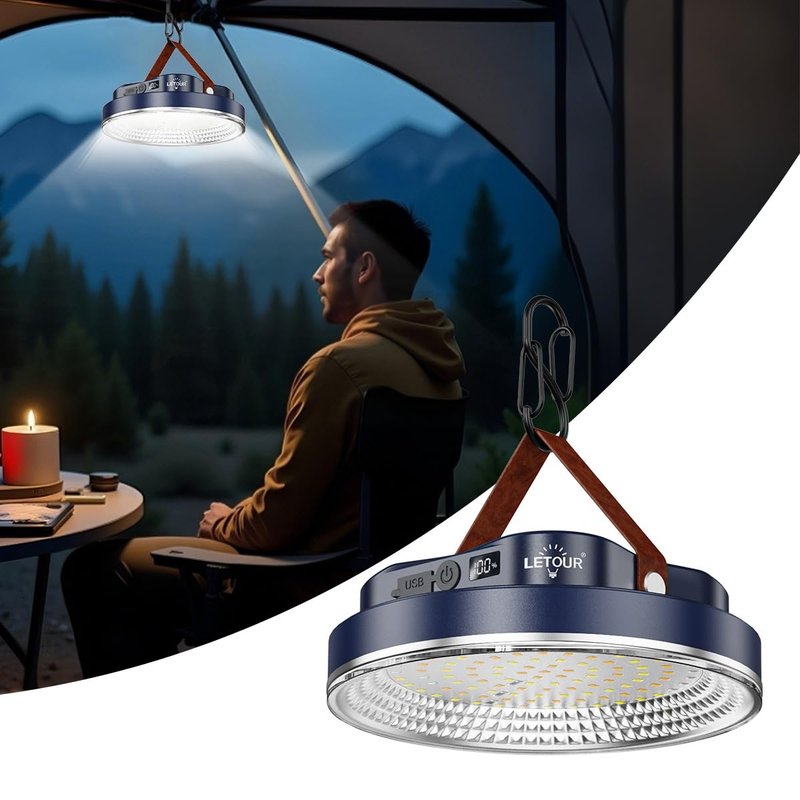 5000LM Flashlight Portable LED Camping Lantern Rechargeable Light 30W with Magnet , IPX4 Waterproof Tent Lights Power Failure Emergency Survival Kits Snowstorm