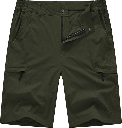 BASUDAM Men's Cargo Hiking Shorts - Quick Dry Lightweight Design with 6 Pockets for Camping & Travel