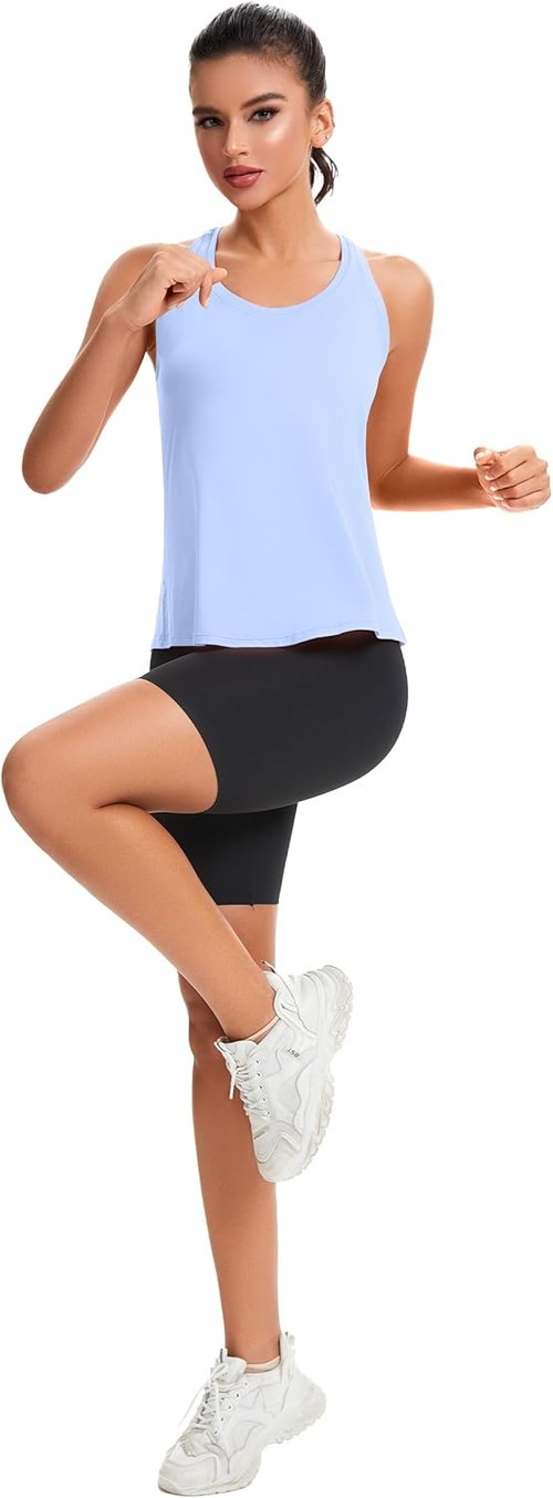 MathCat Women's Racerback Workout Tank Tops - Loose Fit Yoga & Running Shirts | XS-XL Sizes