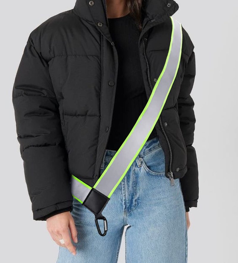 Reflective sash - Reflective Gear for Walking at Night - High Visibility Safety - Reflective Dog Walking Gear - Walking Reflective Gear - Reflective sash for Outdoor Activities - ZAHA