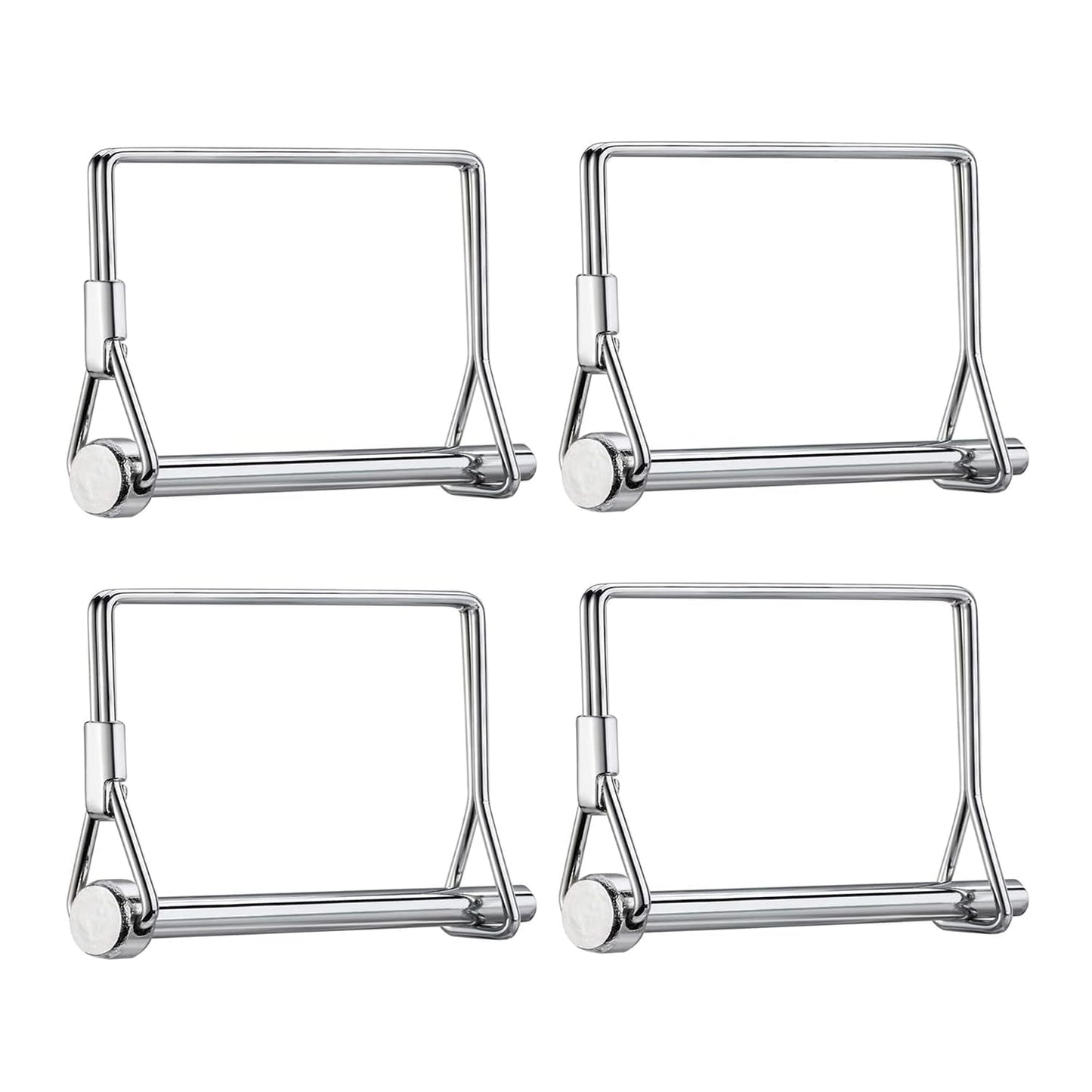 4 Pack 1/4" x 3-5/32" Trailer Coupler Pins – Zinc-Plated Carbon Steel Locking Hitch Pins for Utility Trailer, Lawn Tractor, RV, Boat, Farm Equipment – Rust-Resistant Small Safety Towing Pins