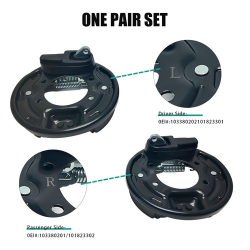 LOSTAR Golf Cart Brake Assembly Kit for Club Car, Driver Side & Passenger Side Rear Brake Cluster Compatible with 1995-Up DS Precedent and 2018-Up Tempo，OE#103380202/101823301