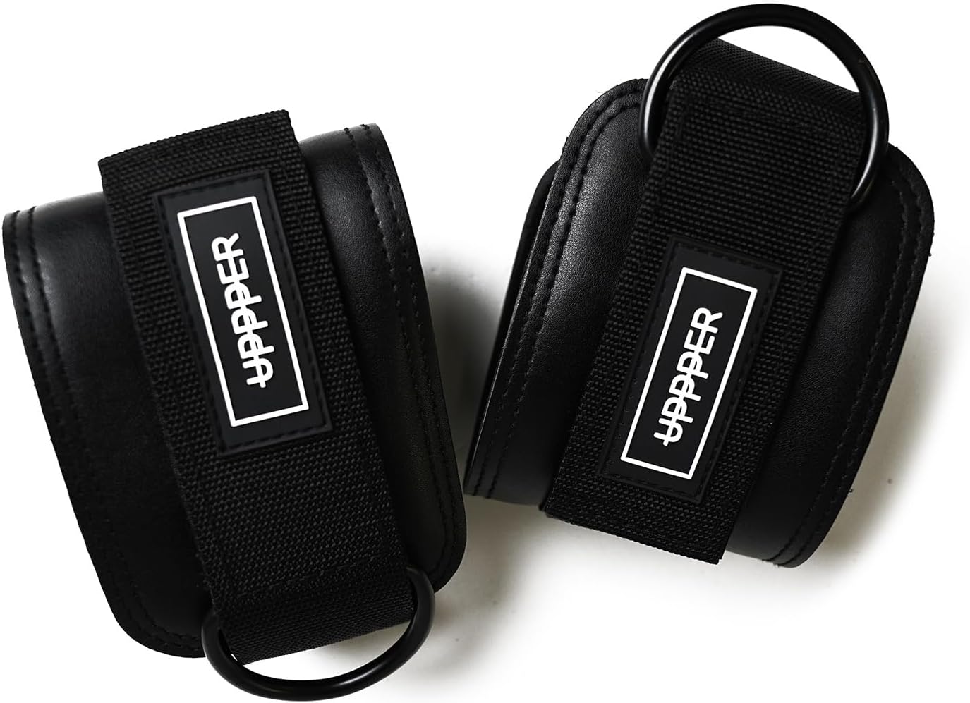 UPPPER Ankle Straps for Cable Machines - Adjustable Padded Gym Cuffs with Double D-Ring | Perfect for Glute Workouts & Leg Exercises