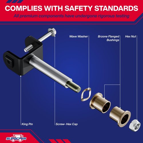 SUPGCPER Club Car Front End King Pin Repair Kit, Golf Cart Front End King Pin Repair Kit for Club Car 2004-UP Precedent, Golf Cart Front End Parts Replace OEM# 102287201, 103638601, 103638801