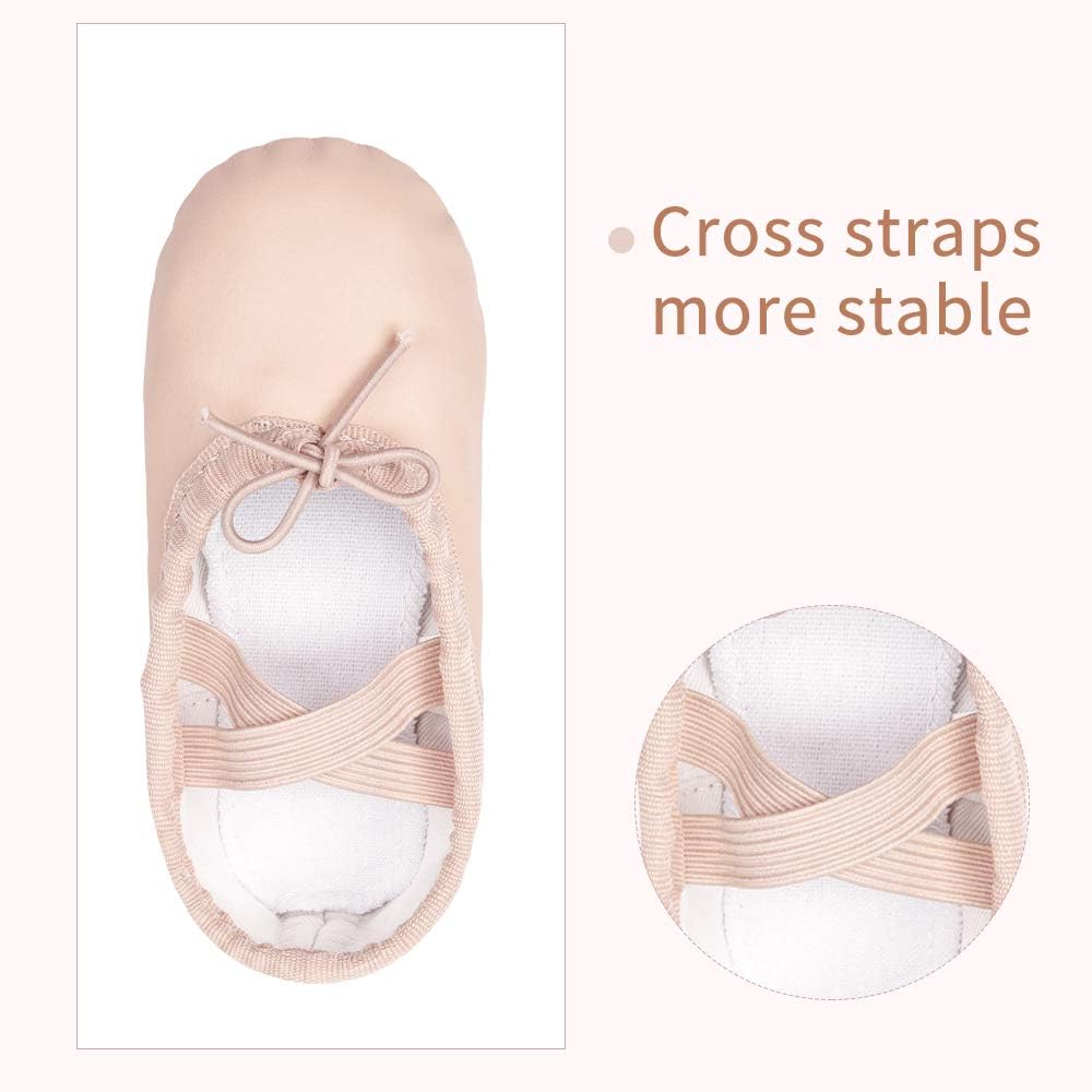 Stelle Ballet Shoes - Soft Leather Toddler & Kids Ballet Slippers | Perfect for Dance Classes