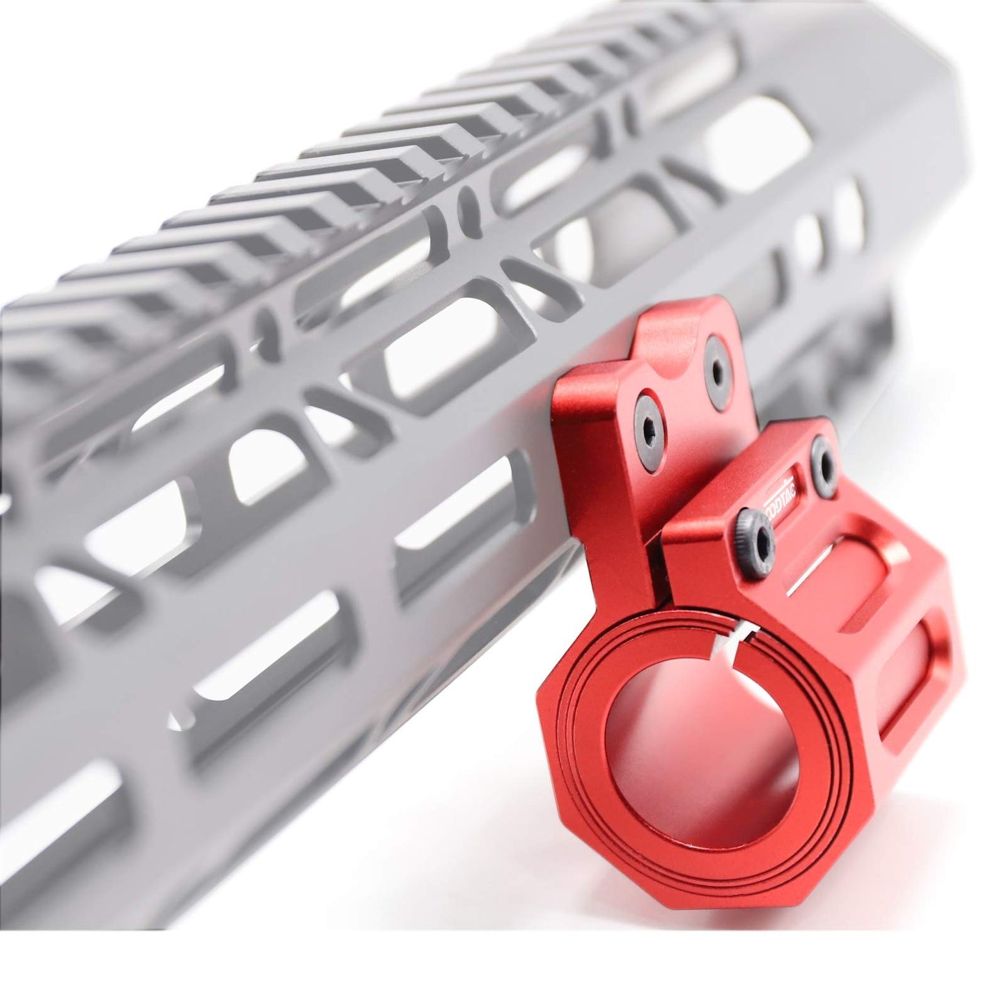 GOODTAC Offset Flashlight Ring Mount for M-System Rail-3 Mounting Inserts Included (Red)