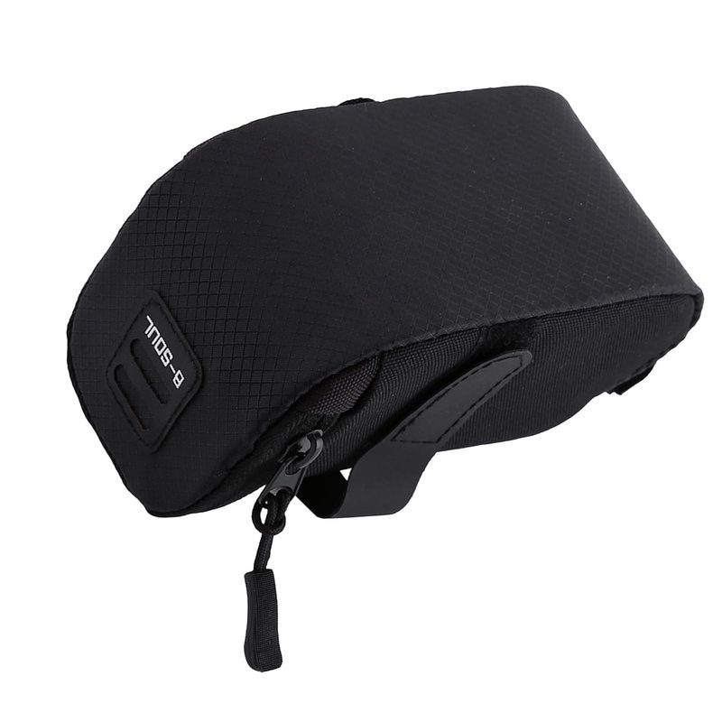 ZAWELIYO Lightweight Rear Saddle Storage Saddle Bag Cycling Seat Storage Bag bike saddle bag with light for Cycling Under Seat Black Blue Red (Black)