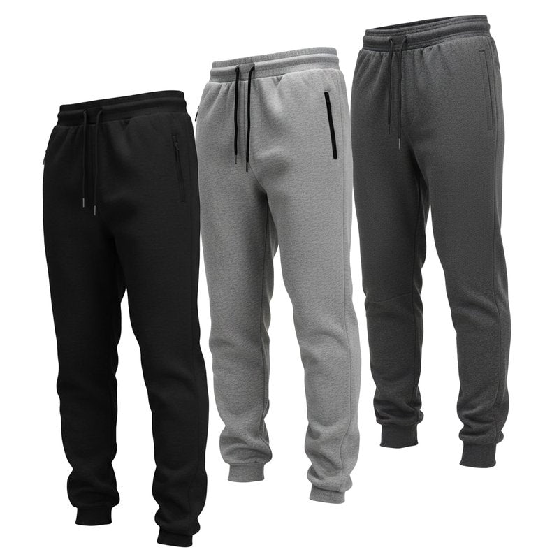 PB Mens Sweatpants 3-Pk – Fleece Joggers for Men with Cargo Or Zipper Pockets, Athletic Sweatpants & Mens Joggers Sizes S–XL