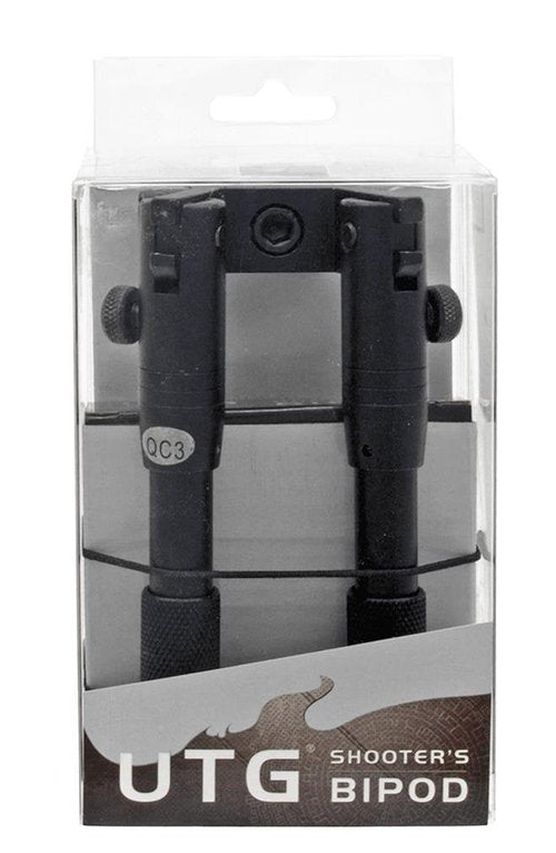 UTG Shooter's SWAT Bipod, Rubber Feet, Height 6.2"-6.7" , Black