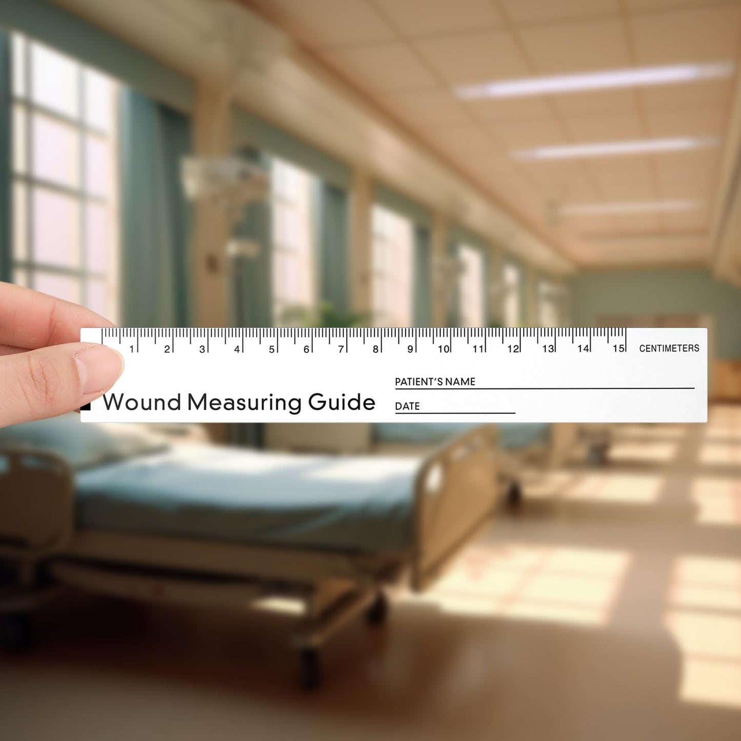 Janlaugh 100 Pcs Wound Ruler 6 Inch Wound Measuring Tape Paper Guide Ruler Double Sided Disposable Paper Tape Measure Measurement Tools for Nurses