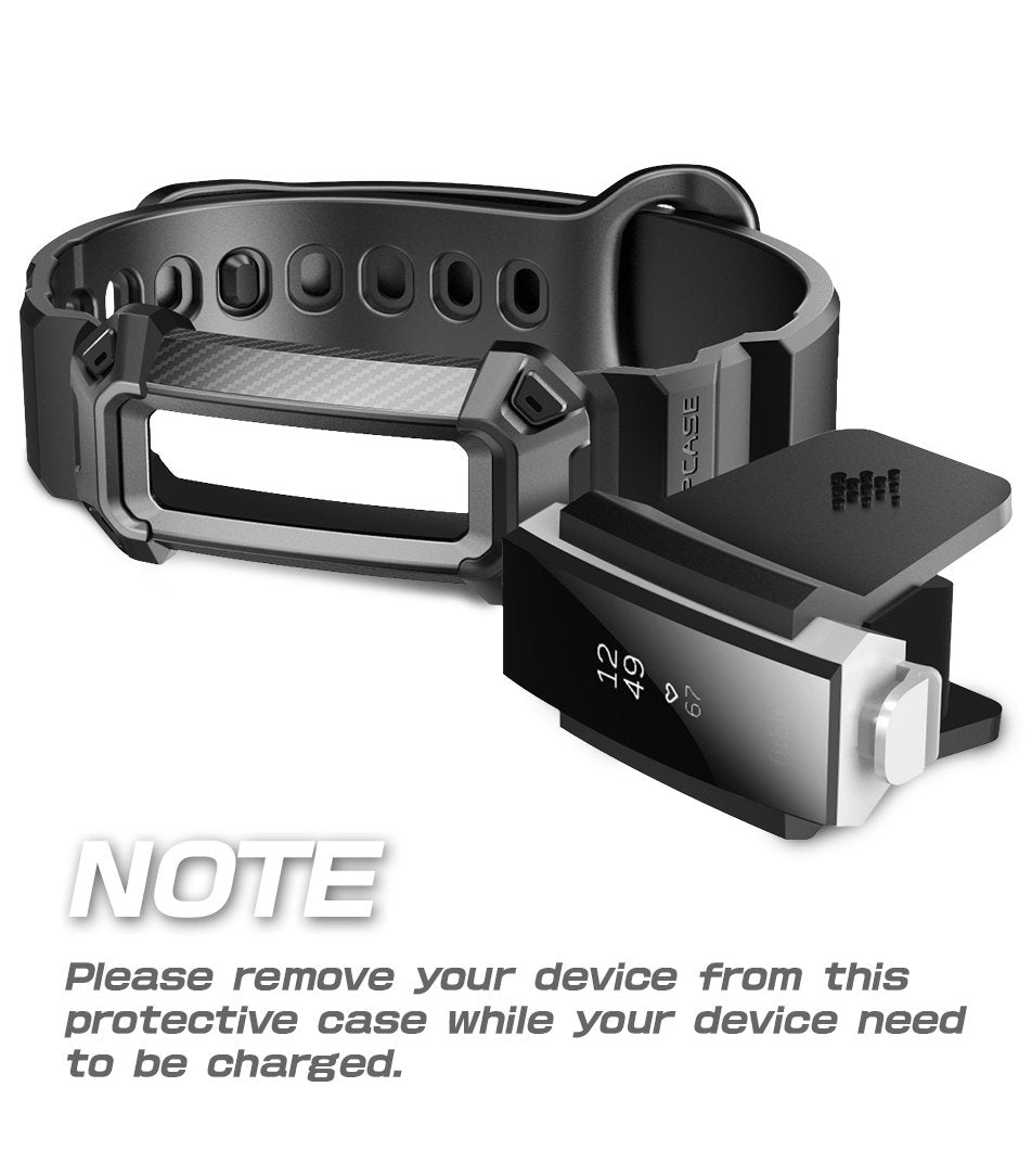 SUPCASE Unicorn Beetle Pro Bands with Case for Fitbit Alta HR/Fitbit Alta (Black)