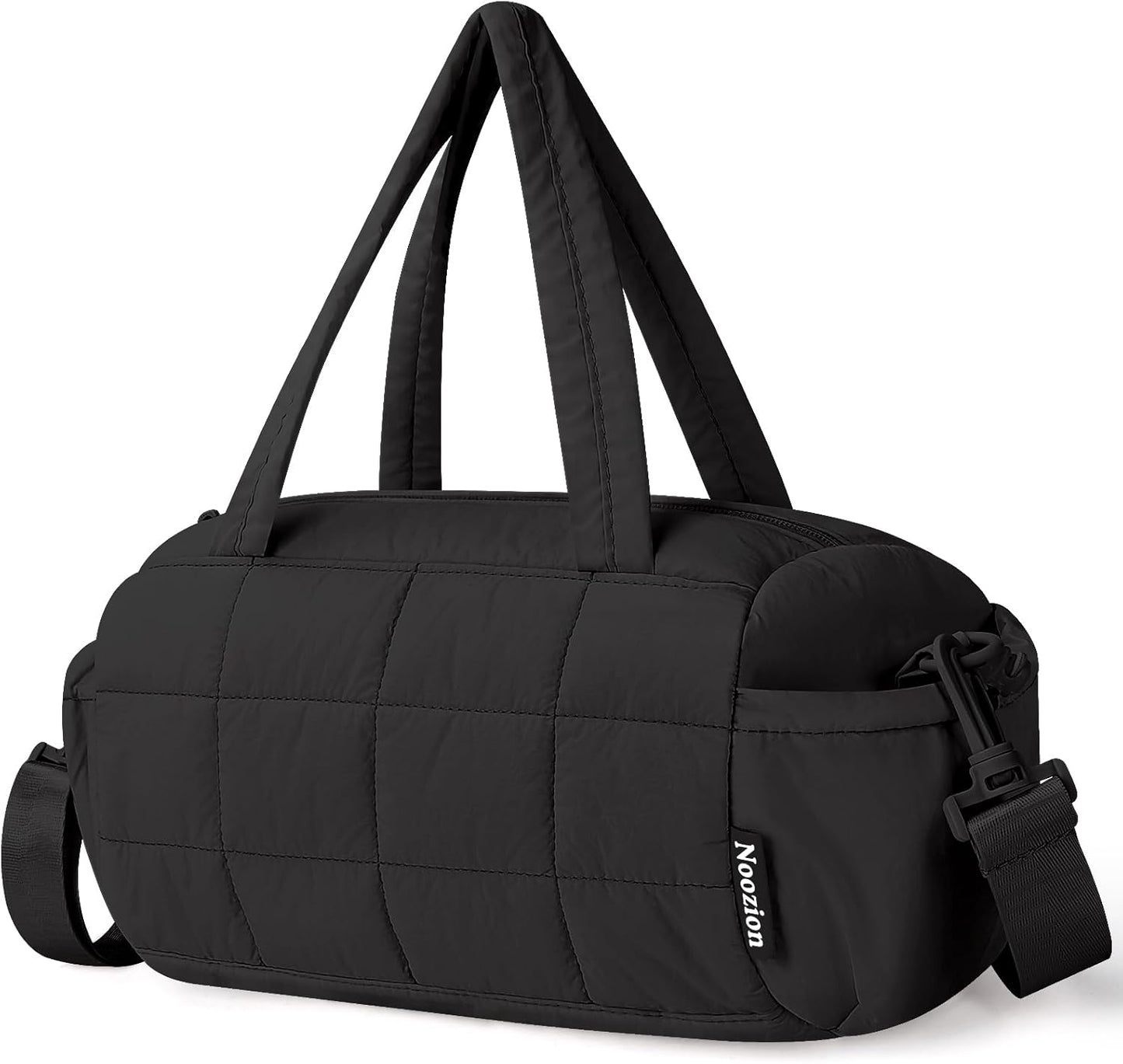 Noozion Mini Gym Bag - Lightweight Quilted Duffle with Wet Pocket & Adjustable Strap | 12 Inch for Yoga, Pilates, Swimming