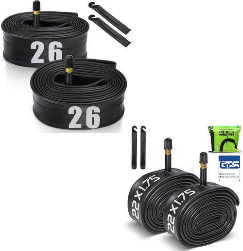 Hydencamm Bicycle Tube Set - 26" & 22" Butyl Rubber with 32mm Schrader Valve & Tire Levers