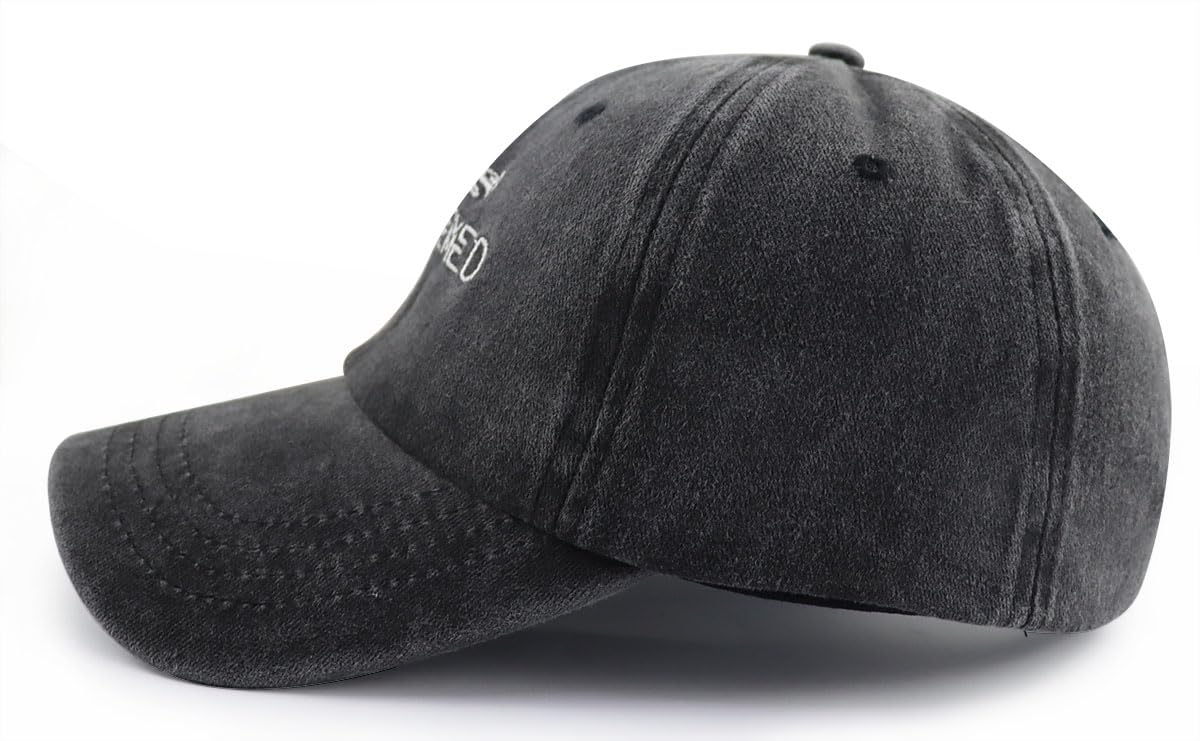 Christian Gifts for Women Men, Embroidered Jesus Cross Nails Hat, Adjustable Cotton Faith Redeemed Baseball Cap, Christ Blessed Gifts for Dad Mom Black