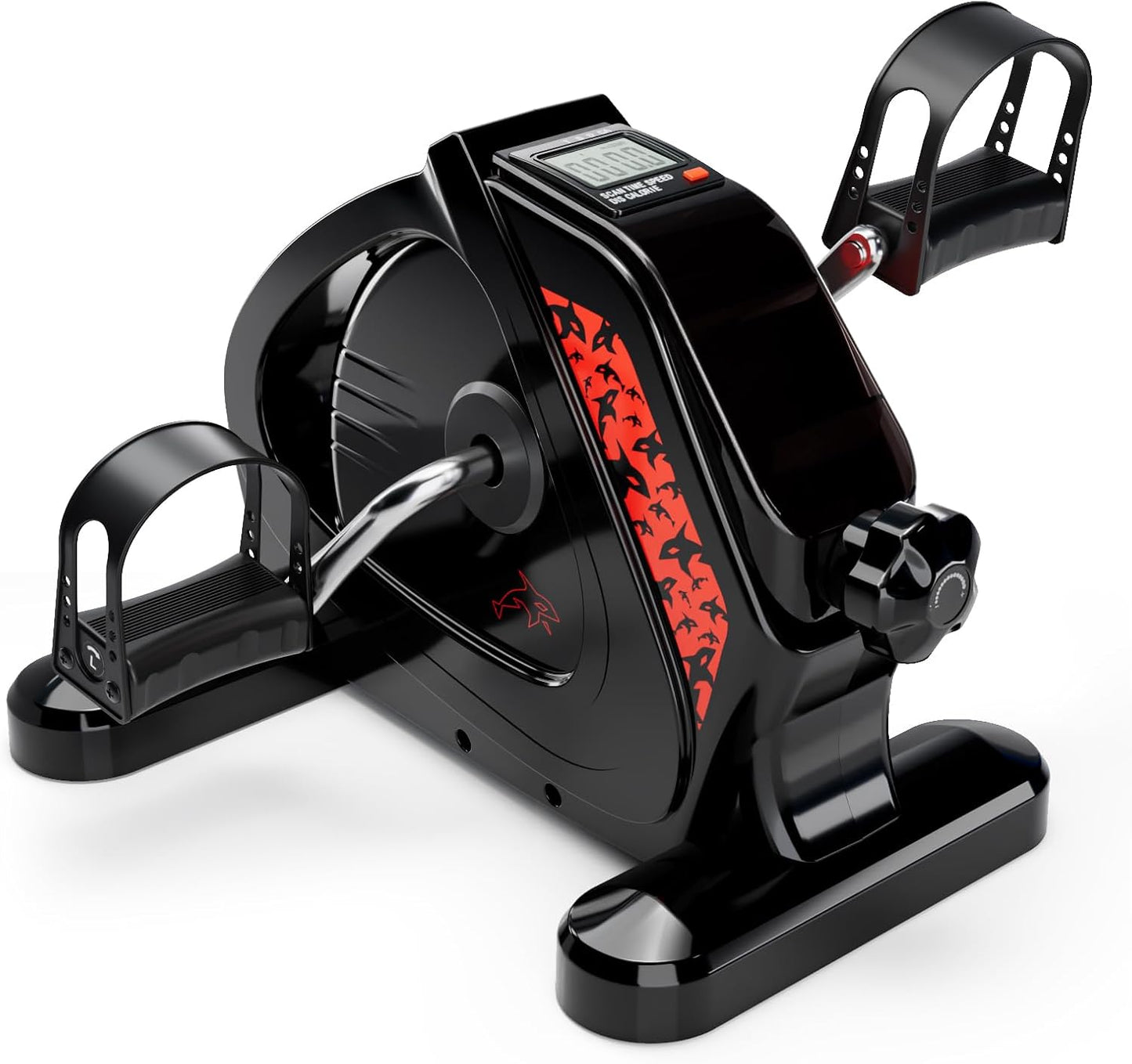 Skiennix Heavy-Duty Pedal Exerciser - Under Desk Mini Stationary Bike with LCD Display for Home Office Workouts