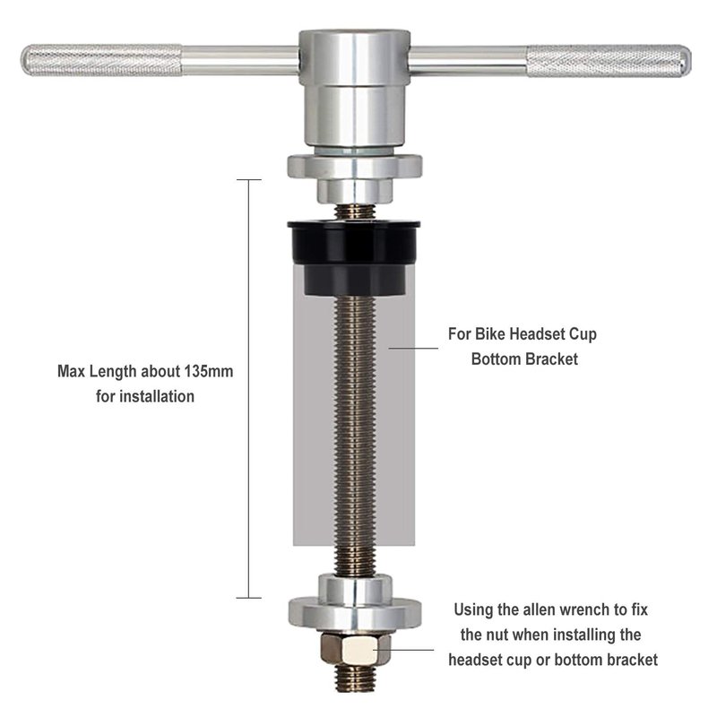 Acekit Bike Headset and Bottom Bracket Press Setting Tool BB Cup Install Tool for BB30 and BB90
