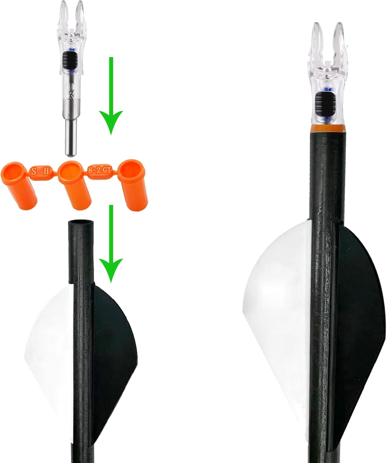 Skiennix Lighted Arrow Nocks - High-Visibility LED with ON/OFF Switch | Fits .204-.246 Diameter (6PCS)