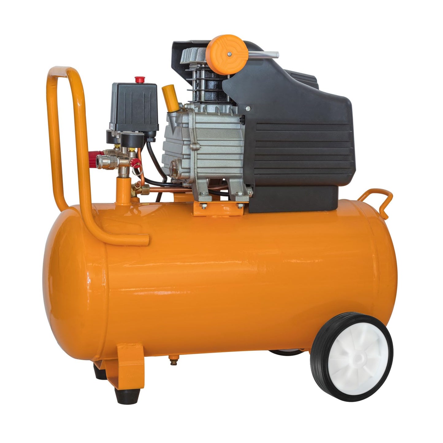 PATIKIL 4" Air Compressor Wheels, 2 Pcs Universal Air Compressor Wheel Replacement Parts with 0.5" Dia. Hole for Easy Mobility, Beige