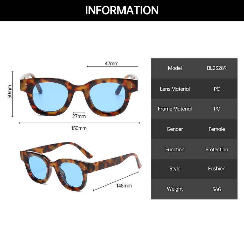YAMEIZE Vintage Thick Round Sunglasses - Retro Square Thick Frame UVProtection Eyewear Driving Outdoor for Women Men