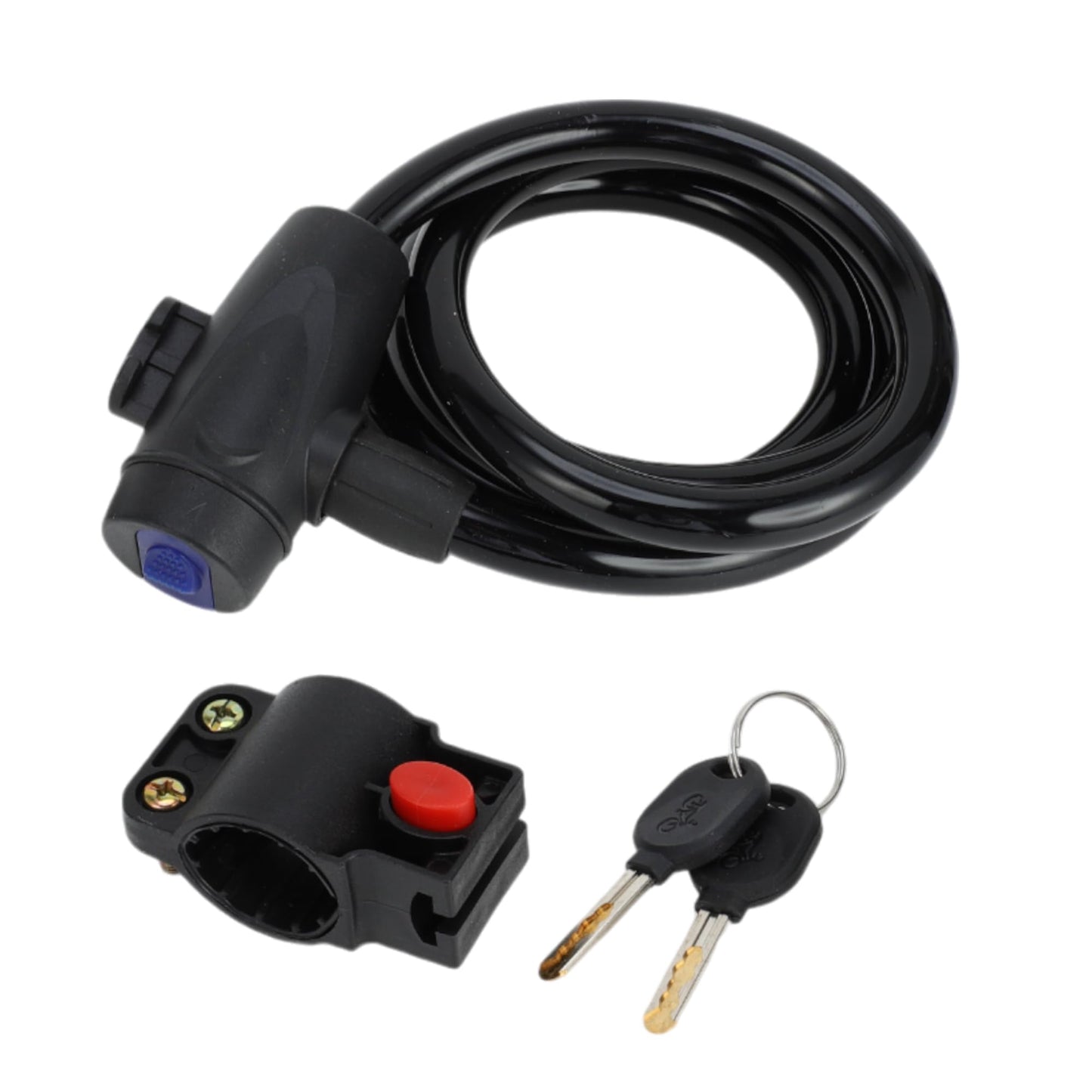 Hihaha Bicycle Lock with Lock Frame/Bicycle Padlock Cable Lock Spiral Lock for Mountain Bike Road Bike/Cable Lock ABS Metal 120cm / 1 Set Black