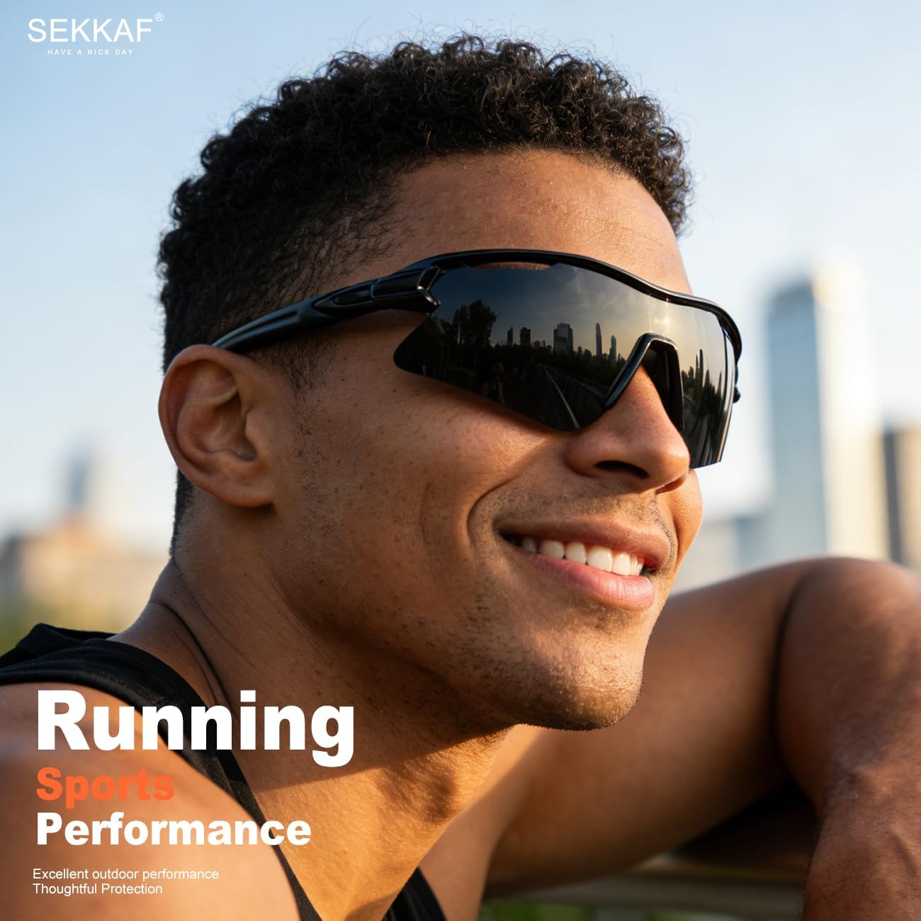 SEKKAF Polarized Sports Sunglasses - UV400 Protection for Men, Women & Youth | Ideal for Cycling, Fishing & Golf