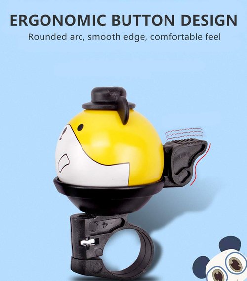 Kids Bike Bell, 360° Rotatable Cartoon Cycling Bell for Girls Boys and Adult, Loud Crisp Clear Sound Bicycle Handlebar Ring Horn, Children's Bike Accessories