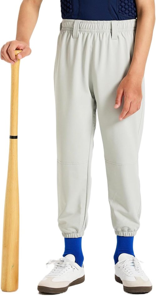 DEVOROPA Youth Boys Baseball Pants - Softball Fast Pitch Practice Pants with Pockets | Sizes 2T-5T