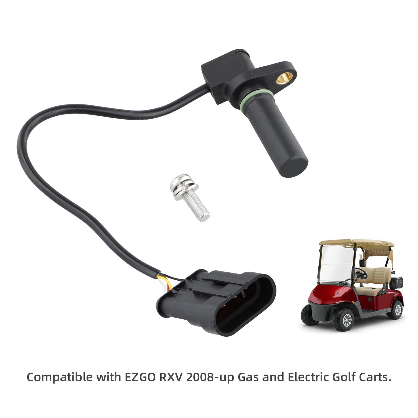 Roykaw Golf Cart Speed Sensor Kit Compatible with EZGO RXV 2008-up Gas & Electric, Provide Stable Output, Replace OEM# 614252