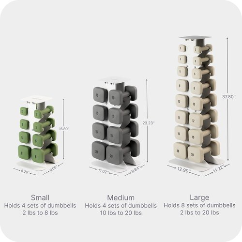 WeGym Dumbbell Racks, Space Saving Solution, Sturdy Cast Iron, Home Workout Storage, Heavy Weights Bearing, Home Strength Training