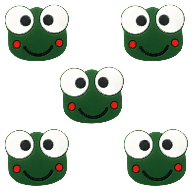 Tennis Dampener Cute/Funny 5 Pack Frog Tennis Racket Vibration Dampener Soft Silicone Tennis Racquet Shock Absorbing Tennis Dampers,Tennis Racket Shock Absorbers