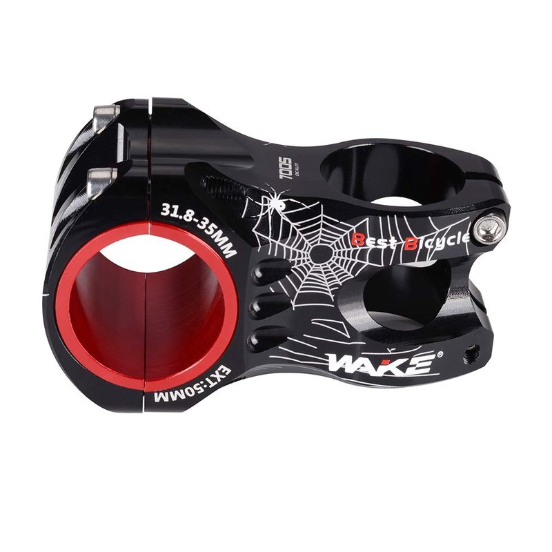 Aluminum Alloy MTB Stem 35mm 50mm 0 Degree for Most Bicycle, Road Bike, MTN, BMX, Fixie Gear, Cycling (Black)