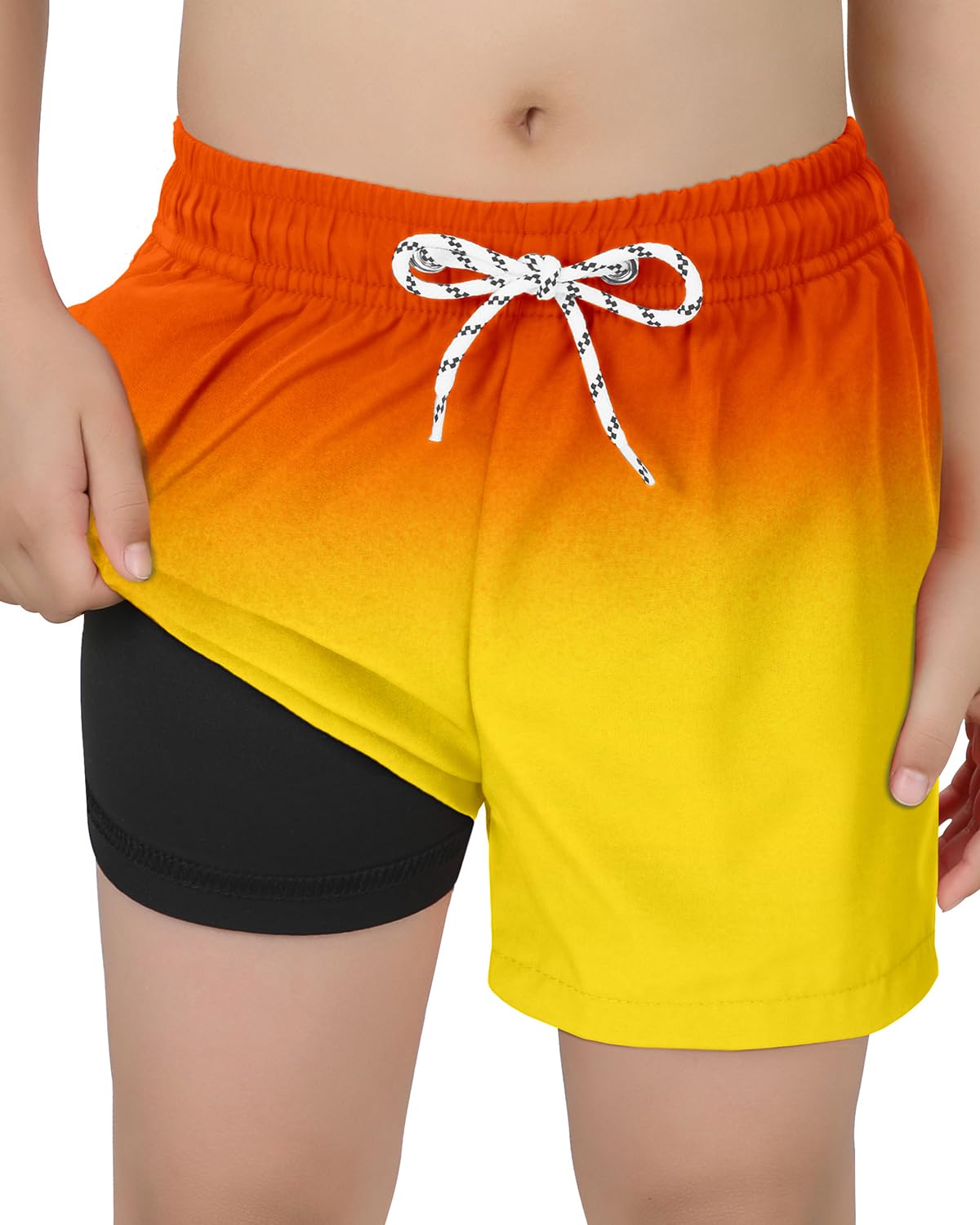 Century Star Boys Swim Trunks with Compression Liner Boys Bathing Suit Toddler Swim Trunks Beach Board Shorts Swimwear