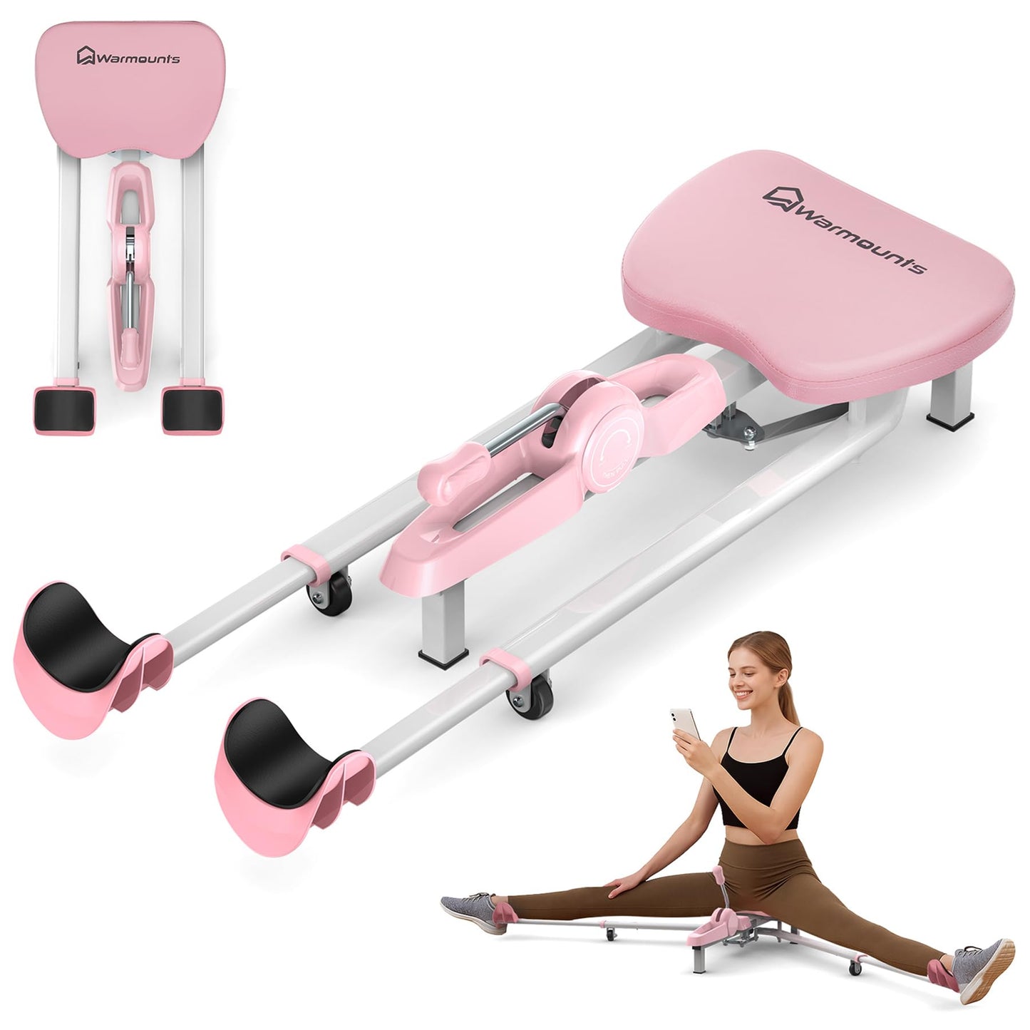 Split Machine, Leg Stretcher Split Machine for Flexibility, Adjustable 0-190° Leg Stretching Equipment Suitable for Ballet Yoga, Dance and Gymnastics, 330lb Capacity