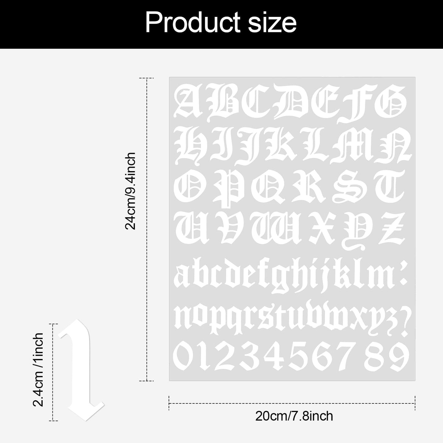 Teling Set of 8 Self Adhesive Vinyl Letter Number Mailbox Number Stickers Alphabet Stickers for Mailboxes Signs Windows Doors Cars Trucks Home Business Address Numbers(1 Inch,White)