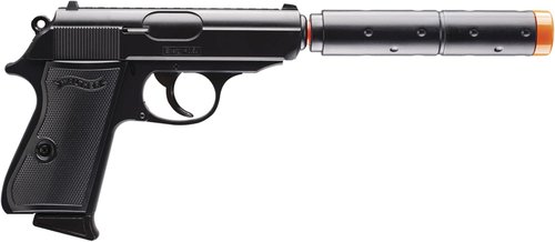 Elite Force Walther PPK/S Airsoft Gun Kit - 6mm BB Pistol with 400 BBs & Extra Magazine, Black