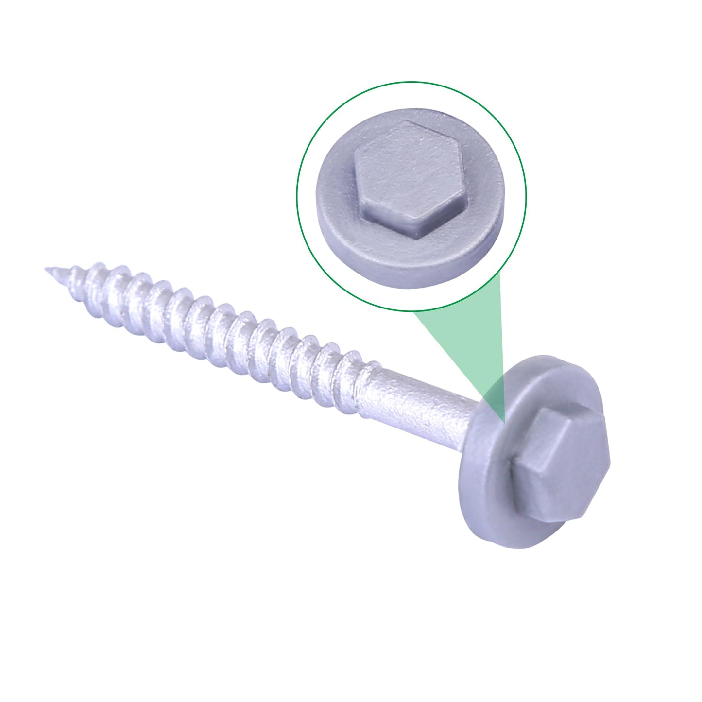 400 Pack Silver Gray Roofing Screw Caps – Durable Plastic Snap-On Covers for Roofing Screws, Weatherproof & UV Resistant Protective Caps – for Outdoor Roof, Siding, and Construction Projects