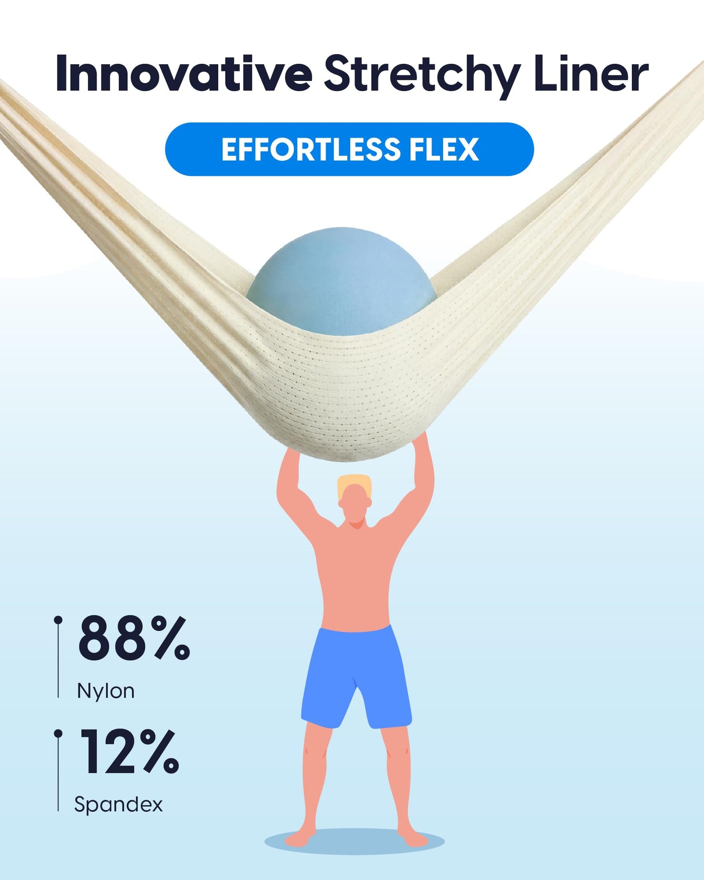 maamgic Mens Swim Trunks 9" with Zipper Pockets, Quick Dry Board Shorts, 4-Way Stretch Compression Lined Bathing Suits, Effortless Flex for Beach, Vacation, Cruise Coconut Tree Gradient Blue Medium