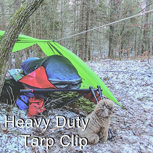 ORXPLUS 4-Piece Knot-Free Tarp Clips with Hook - 3.54 Inch Camping Clamp Set